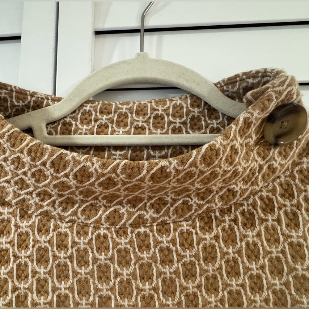 NWOT Ann Taylor XS Luxury Knit Retro Chain Link Lightweight Mockneck Sweater Top - Picture 5 of 7
